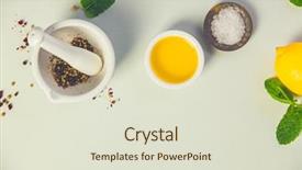  Presentation with healthy - Beautiful slide deck featuring minimalist green - healthy cooking concept backdrop and a  colored foreground