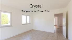  Presentation with white clay tiled roof - Amazing slide deck having minimalist green - white empty room with tiles backdrop and a light gray colored foreground