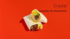  Presentation with food tortilla - Presentation theme consisting of minimalist-horizontal-composition-of-beef background and a red colored foreground