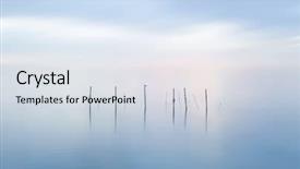  Presentation with minimalist - Slide deck consisting of minimalist landscape background and a sky blue colored foreground