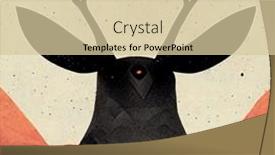  Presentation with digital art - PPT theme consisting of minimalist-picture-of-a-reindeer background and a lemonade colored foreground