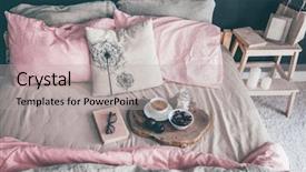  Presentation with bedroom modern - Slide deck consisting of minimalist pink - black loft bedroom and pastel background and a light gray colored foreground