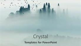  Presentation with minimalistic - PPT theme with minimalistic-artistic-foggy-landscape background and a light gray colored foreground