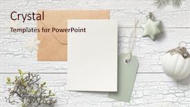  Presentation with green glitter - Audience pleasing slide deck consisting of minimalistic christmas card mock up backdrop and a lemonade colored foreground