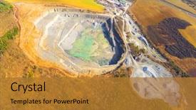  Presentation with heavy industry - Audience pleasing PPT layouts consisting of mining - aerial view of a open backdrop and a gold colored foreground