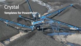  Presentation with coal - PPT layouts consisting of mining - coal mine background background and a gray colored foreground