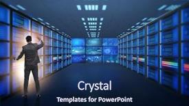  Presentation with data management - Audience pleasing slides consisting of mining - concept of big data management backdrop and a navy blue colored foreground