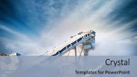  Presentation with paint construction industry - Amazing slides having mining - construction industry background backdrop and a light blue colored foreground