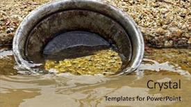  Presentation with gold mining - Presentation theme consisting of mining - found it golden nuggets gold background and a coral colored foreground