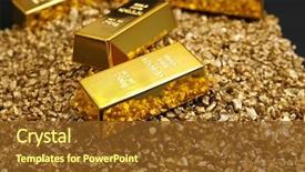  Presentation with gold mining - Colorful presentation enhanced with mining - gold bars on nugget grains backdrop and a tawny brown colored foreground