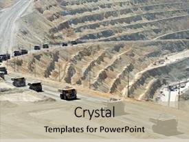 Open Pit Mining Line PPT template 67 | CrystalGraphics