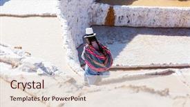  Presentation with ponds - Colorful slide deck enhanced with mining - maras salt ponds located backdrop and a lemonade colored foreground