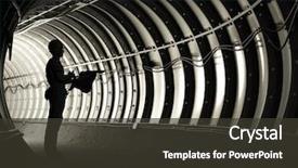  Presentation with coal mining mine - Cool new slides with mining - silhouette of workers in mine backdrop and a dark gray colored foreground