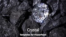  Presentation with mining coal - PPT layouts featuring mining - single solitaire diamond in amongst background and a dark gray colored foreground