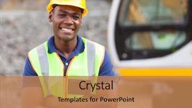  Presentation with mining - Amazing presentation theme having mining - smiling african american industrial worker backdrop and a coral colored foreground