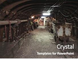 Mining Engineering Coal Mine Interior PPT template 5 | CrystalGraphics