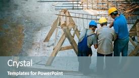  Presentation with mining engineering - Colorful slides enhanced with mining engineering - construction worker working backdrop and a seafoam green colored foreground