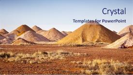  Presentation with mining - Beautiful slide set featuring mining in coober pedy australia backdrop and a sky blue colored foreground