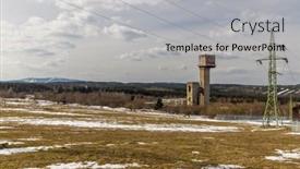  Presentation with 15th century - Presentation theme having mining-landscape-mednik-hill-unesco background and a light gray colored foreground