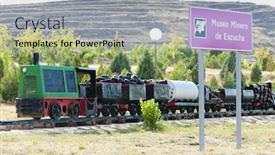  Presentation with mining - Presentation theme enhanced with mining-museum-escucha-aragon-spain background and a light gray colored foreground