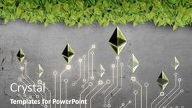  Presentation with mining - Audience pleasing slide set consisting of mining of crypto-currency mixed media backdrop and a gray colored foreground