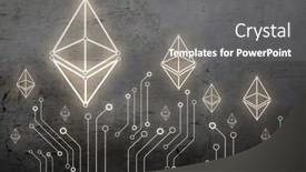  Presentation with crypto - Slide set having mining-of-crypto-currency-mixed background and a gray colored foreground