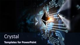  Presentation with mining - PPT layouts consisting of mining-of-crypto-currency-mixed background and a navy blue colored foreground