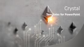  Presentation with crypto - Cool new slides with mining-of-crypto-currency-mixed backdrop and a gray colored foreground