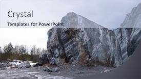  Presentation with mining - Beautiful slide deck featuring mining-remains-in-the-ruskeala backdrop and a light blue colored foreground