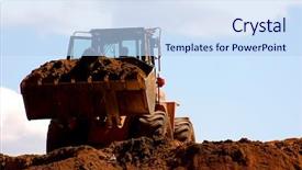  Presentation with excavator - Audience pleasing slides consisting of  backdrop and a  colored foreground