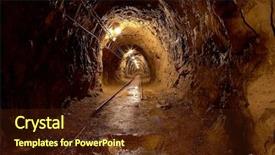  Presentation with mining - Colorful PPT theme enhanced with colorful striped curtains table and backdrop and a  colored foreground.