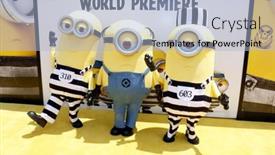  Presentation with los angeles - Audience pleasing slide deck consisting of minions-at-the-world-premiere backdrop and a light blue colored foreground