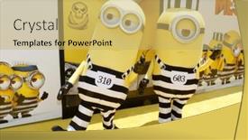  Presentation with los angeles - Audience pleasing presentation design consisting of minions-at-the-world-premiere backdrop and a yellow colored foreground