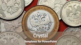  Presentation with economic development - Theme featuring ministry of economic development background and a coral colored foreground