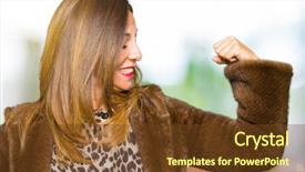  Presentation with elegant - Cool new presentation design with mink coat showing arms muscles backdrop and a tawny brown colored foreground