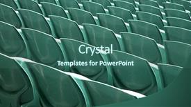  Presentation with hockey - Colorful presentation design enhanced with baseball hockey - close up of back backdrop and a ocean colored foreground