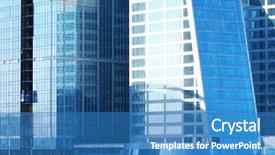  Presentation with modern building - Colorful PPT theme enhanced with livelihood - modern office building close up backdrop and a teal colored foreground