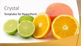  Presentation with orange lime - Amazing slide deck having minneola-cut-orange-and-cut backdrop and a sky blue colored foreground