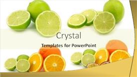  Presentation with orange lime - Colorful presentation design enhanced with minneola-cut-orange-cut-lime backdrop and a blonde colored foreground
