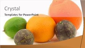 Presentation with orange lime - Cool new slide deck with minneola-orange-lime-fruit backdrop and a sky blue colored foreground