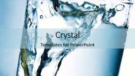  Presentation with water glass - Beautiful PPT theme featuring minnerals vitamins - glass of water backdrop and a light blue colored foreground