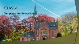  Presentation with love - Audience pleasing presentation theme consisting of minnewater-castle-at-the-lake backdrop and a light blue colored foreground