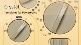  Presentation with control panel - Presentation design having minning - control panel of radio closeup background and a lemonade colored foreground