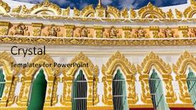  Presentation with caves - Amazing slide set having minning - facade of the u-min thonze backdrop and a  colored foreground