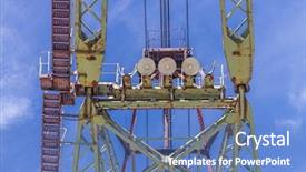  Presentation with excavator - Slide deck having minning - multibucket excavator elements giant stacker background and a teal colored foreground