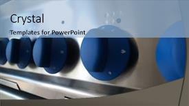  Presentation with collaboration health professional - Slides featuring minning - open burner knob professional kitchen background and a light blue colored foreground