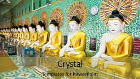  Presentation with hill - Amazing slide deck having minning - u min thonze pagoda backdrop and a gold colored foreground