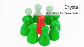  Presentation with green - Cool new PPT theme with minorities integration - red and green characters unlike backdrop and a white colored foreground