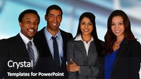  Presentation with business leaders - Slide set consisting of african american leaders - business team of mixed races background and a wine colored foreground