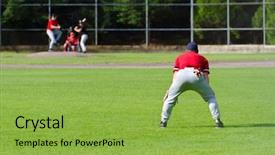  Presentation with sport - Slides with minority athlete - baseball players playing the sport background and a yellow colored foreground